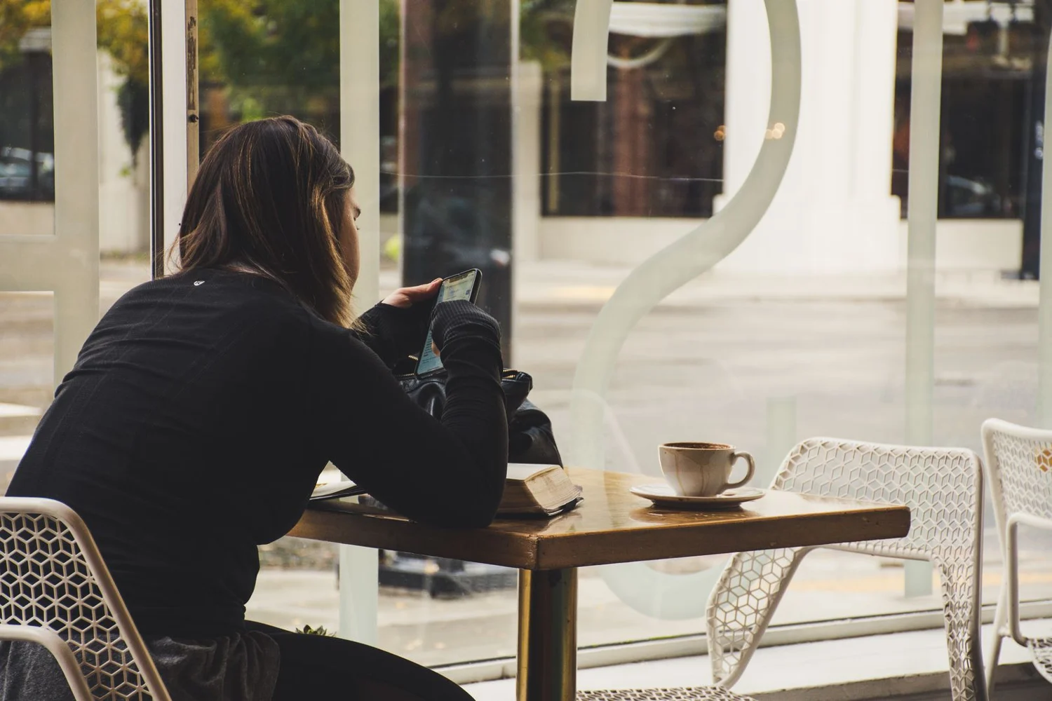 A person using a mobile phone